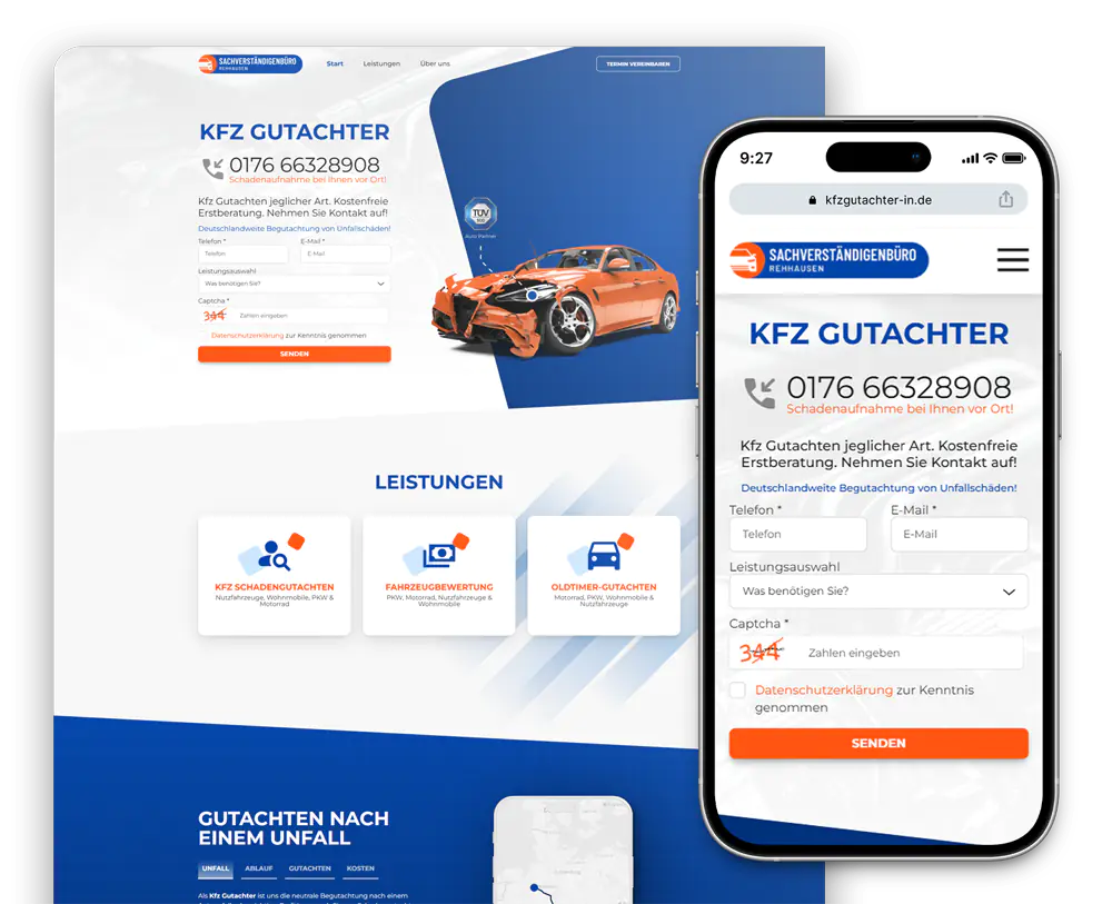 Sachverständigenbüro Rehhausen  Webdesign