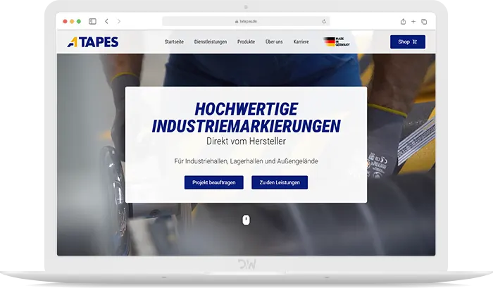 1A Tapes GmbH Webdesign