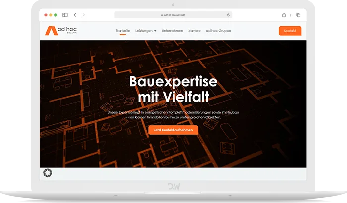 ad hoc bau.werk Webdesign