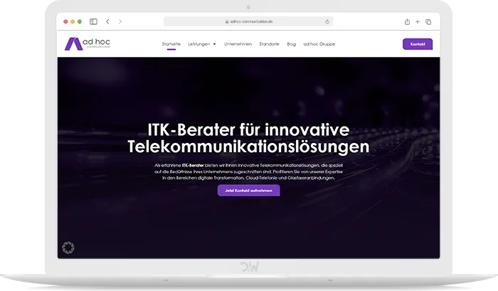 ad hoc communication Webdesign