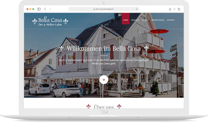 Bella Cosa Mode Webdesign