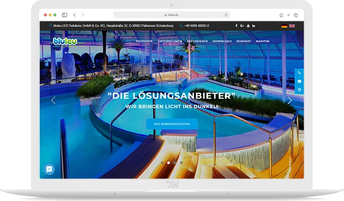 bluleu LED Solutions Webdesign