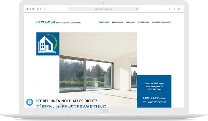 Deutsche Fensterwartung Webdesign