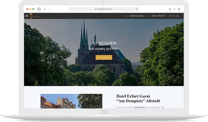Hotel Garni Erfurt Webdesign