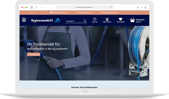 Hygienemarkt24 Webdesign