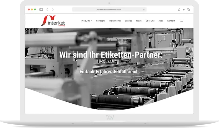 Druckerei Interket Webdesign