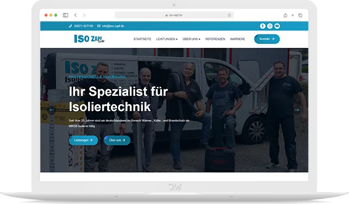 Isolierfirma ISO Zapf Webdesign