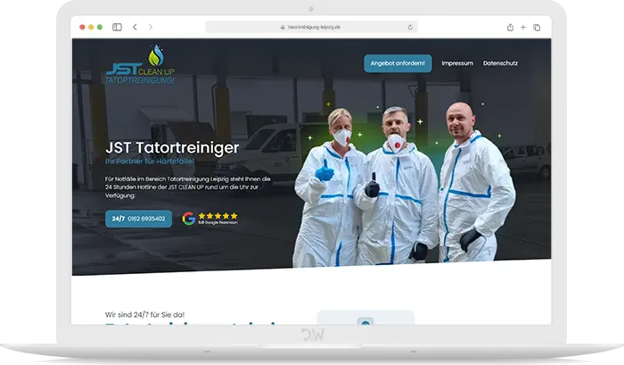 JST Tatortreinigung Webdesign