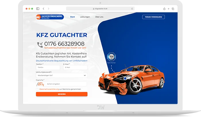 Kfz Gutachter Rehhausen Webdesign