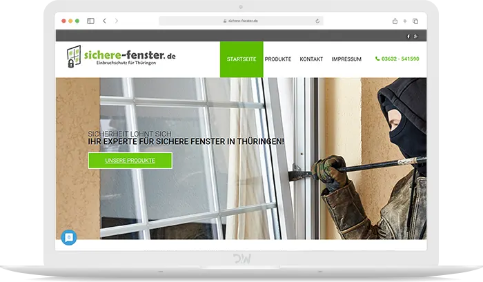 Sichere Fenster Webdesign