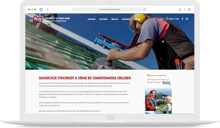 Dachdecker Strickrodt & Söhne Webdesign