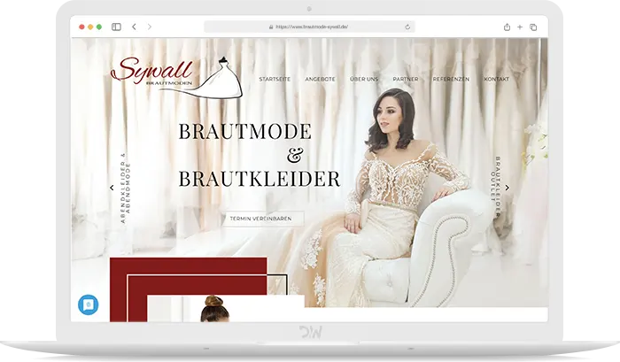 Sywall Brautmoden Webdesign