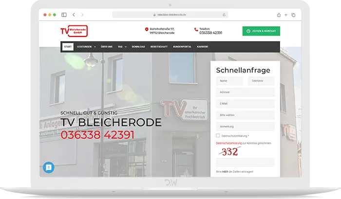 TV Bleicherode Webdesign